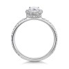 18ct White Gold Round Brilliant Cut 1ct Diamond Halo Solitaire Ring