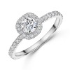 18ct White Gold Round Brilliant Cut 1ct Diamond Halo Solitaire Ring