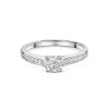 18ct White Gold 0.50ct Round Brilliant Diamond Shoulders Ring