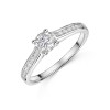 18ct White Gold 0.50ct Round Brilliant Diamond Shoulders Ring