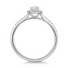 9ct White Gold Oval Cut 0.50ct Diamond Halo Solitaire Ring