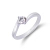 Platinum Brilliant Cut 0.25ct Diamond Twist Solitaire Ring