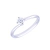 Platinum Brilliant Cut 0.50ct Diamond Twist Solitaire Ring