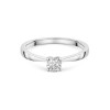 Platinum Low V-Shape 0.25ct Round Brilliant Diamond Solitaire Ring