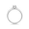 Platinum U-Shape 0.25ct Round Brilliant Diamond Solitaire Ring with Channel Set Shoulders