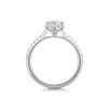 Platinum 4 Claw Compass Set 0.75ct Round Brilliant Diamond Solitaire Ring with Claw Set Shoulders