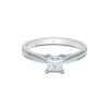 Platinum Princess Cut 0.50ct Diamond Solitaire Ring
