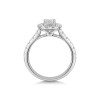 Platinum 1.00ct Princess Cut Diamond Halo Ring 