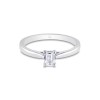 Platinum Emerald Cut 0.33ct Diamond Solitaire Ring