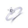 Platinum Emerald Cut 0.50ct Diamond Solitaire Ring