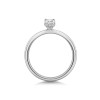 Platinum Emerald Cut 0.33ct Diamond Solitaire Ring with Hidden Halo