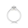 Platinum Marquise Cut 0.33ct Diamond Halo Solitaire Ring