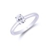 Platinum Oval Cut 0.50ct Diamond Solitaire Ring