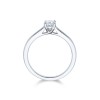 Platinum Oval Cut 0.50ct Diamond Solitaire Ring