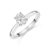 Platinum Tulip Set Oval Cut 0.75ct Diamond Solitaire Ring