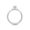 Platinum Oval 0.33ct Diamond Solitaire Ring with Diamond Accent