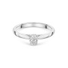 Platinum Oval 0.33ct Diamond Solitaire Ring with Diamond Accent