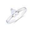 Platinum Pear Cut 0.50ct Diamond Solitaire Ring
