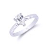 Platinum Pear Cut 0.75ct Diamond Solitaire Ring