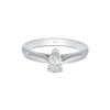 Platinum Pear Cut 0.50ct Diamond Solitaire Ring
