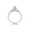 Platinum Pear Cut 0.50ct Diamond Solitaire Ring