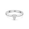 Platinum Pear Cut 0.40ct Solitaire Diamond Ring