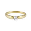 9ct Yellow Gold 0.10ct Round Brilliant Diamond Solitaire Ring