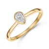 9ct Yellow Gold 0.25ct Diamond Pear Solitaire Ring
