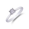 9ct White Gold Brilliant Cut 0.10ct Diamond Solitaire Ring