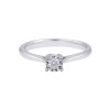 9ct White Gold Brilliant Cut 0.10ct Diamond Solitaire Ring