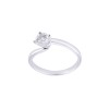 9ct White Gold Brilliant Cut 0.15ct Diamond Twist Solitaire Ring
