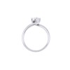 9ct White Gold Brilliant Cut 0.15ct Diamond Twist Solitaire Ring