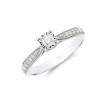 9ct White Gold Brilliant Cut 0.20ct Diamond Solitaire Ring