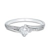 9ct White Gold Brilliant Cut 0.33ct Diamond Solitaire Ring