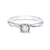 9ct White Gold Brilliant Cut 0.15ct Diamond Solitaire Ring