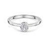 9ct White Gold Oval Cut 0.25ct Diamond Solitaire Ring