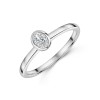 9ct White Gold Oval Cut 0.25ct Diamond Solitaire Ring