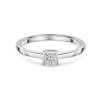 9ct White Gold Princess Cut 0.25ct Diamond Soliatire Ring