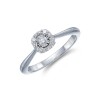 9ct White Gold Round Brilliant 0.16ct Diamond Ring