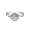 Platinum Brilliant Cut 1.00ct Diamond Halo Ring