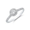 Platinum Brilliant Cut 0.55ct Diamond Halo Ring