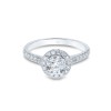 Platinum Brilliant Cut 1.25ct Diamond Halo Ring