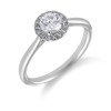 Platinum Brilliant Cut 0.60ct Diamond Halo Ring