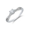 Platinum Brilliant Cut 0.50ct Diamond Twist Solitaire Ring