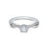 Platinum Brilliant Cut 0.50ct Diamond Twist Solitaire Ring