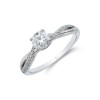 Platinum Brilliant Cut 0.75ct Diamond Twist Solitaire Ring