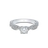 Platinum Brilliant Cut 0.50ct Diamond Twist Solitaire Ring