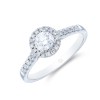 Platinum Brilliant Cut 0.60ct Diamond Halo Solitaire Ring 3