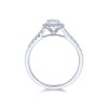 Platinum Brilliant Cut 0.60ct Diamond Halo Solitaire Ring 3