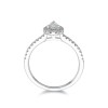 18ct White Gold Pear Cut 0.50ct Diamond Halo Ring